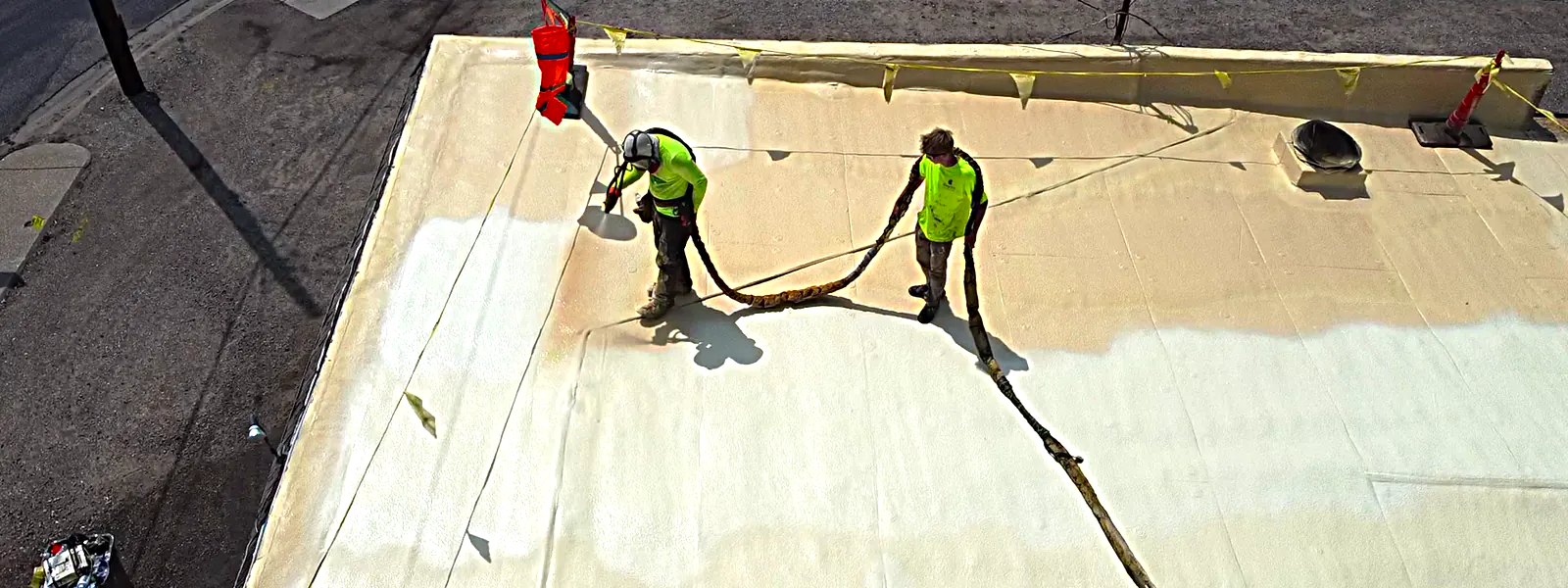 Empire Contractors crew completing roofing work